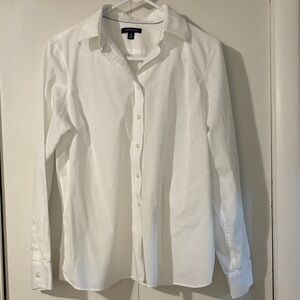 Lands' End , Never worn, Size 14 White Button-Down Shirt